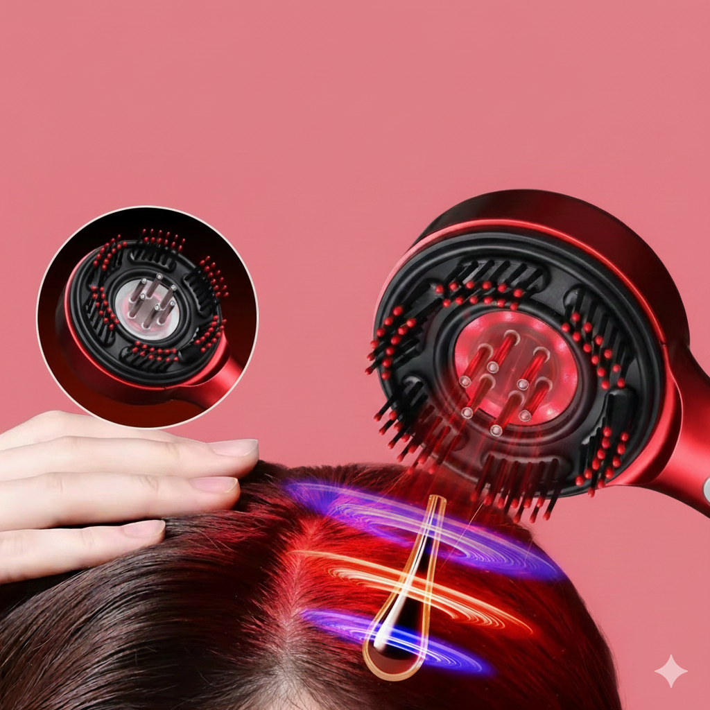 PulseBrush - Massage Intense, Cheveux Sublimés